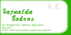 hajnalka bokros business card